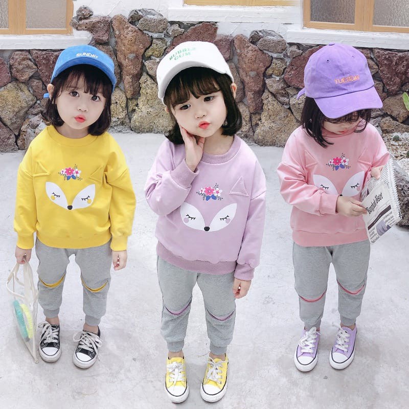 Setelan Flow Anak 1 - 6 Thn Baju Setelan Sweater Anak