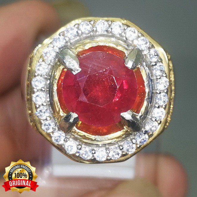 CINCIN BATU AKIK RUBY BERKUALITAS BAGUS ASLI