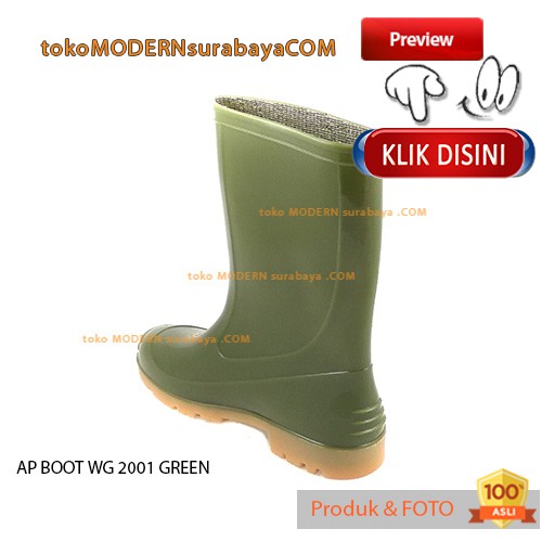 AP BOOT WG 2001 GREEN sepatu boots anti air sepatu banjir