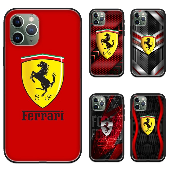 Casing hp iphone samsung oppo vivo xiaomi Motif Ferrari
