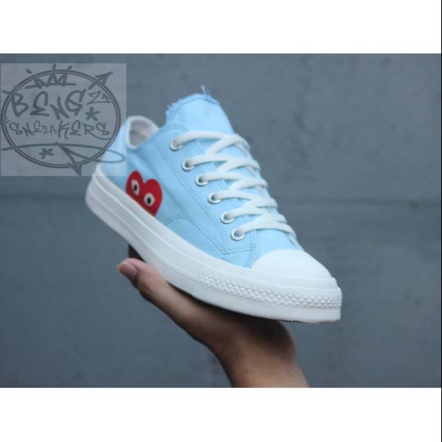 Converse Cdg Play Ice blue Smooth