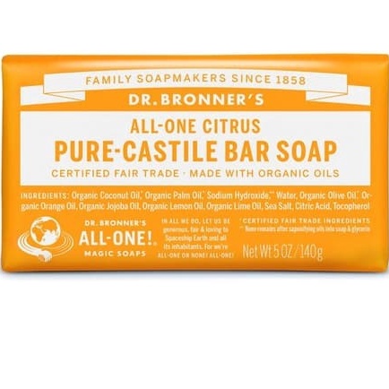 Dr Bronners Pure-Castile Bar Soap - Citrus