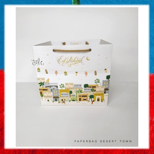 

(TERLARIS) (PAPERBAG DESERT TOWN) PaperBag lebaran idul fitri hari raya 24x24x21