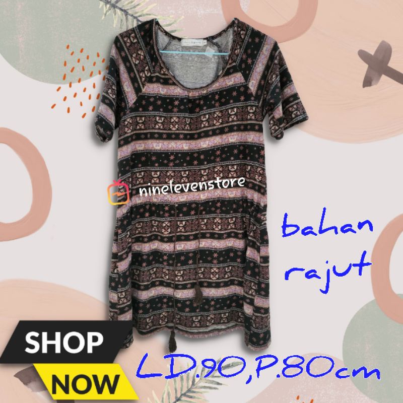 aneka dress thrift wanita bahan rajut