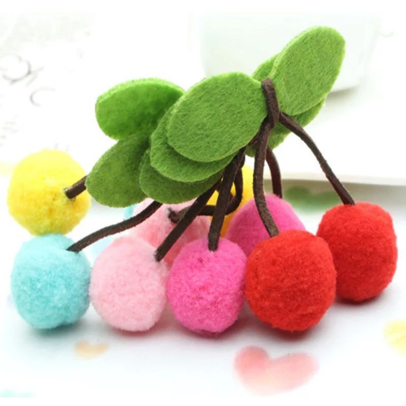 

Pom pom Cherry dijual per 6 pcs