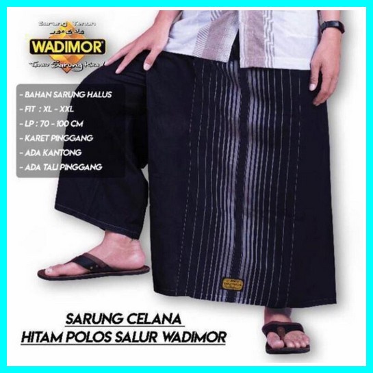 Sarung Celana Wadimor Dewasa Polos Hitam Original Jumbo Pria Orijasmine Sarung Celana Dewasa Wadimor