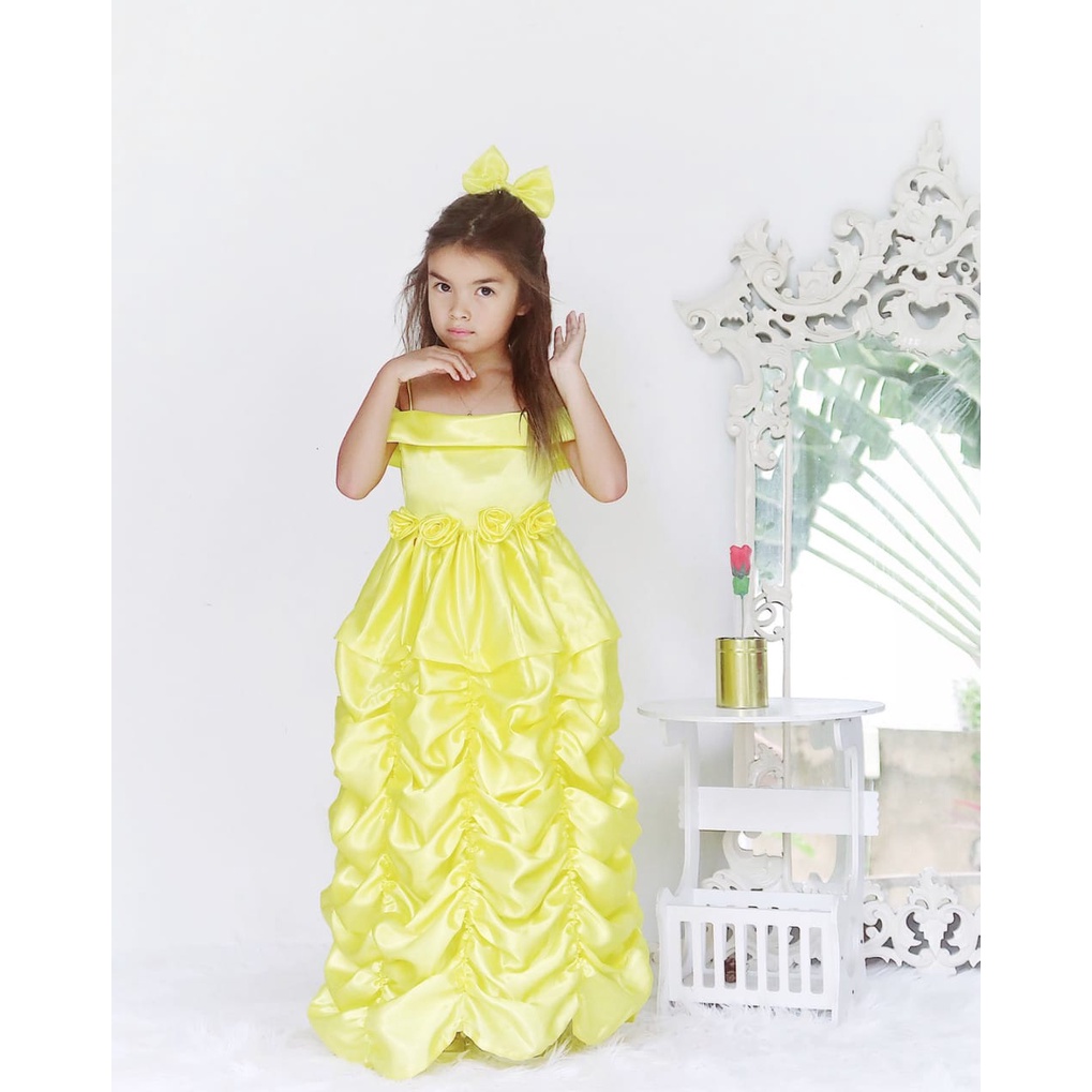 Dress Princess Belle Anak Unik/Gaun Pesta Anak/Dress Anak