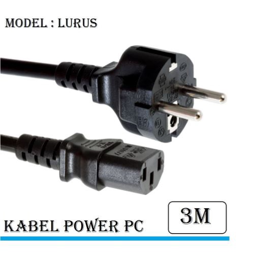 Kabel power supply psu cpu bestlink 3m 0.75mm - Cable power cord to c13 3 meter for pc monitor