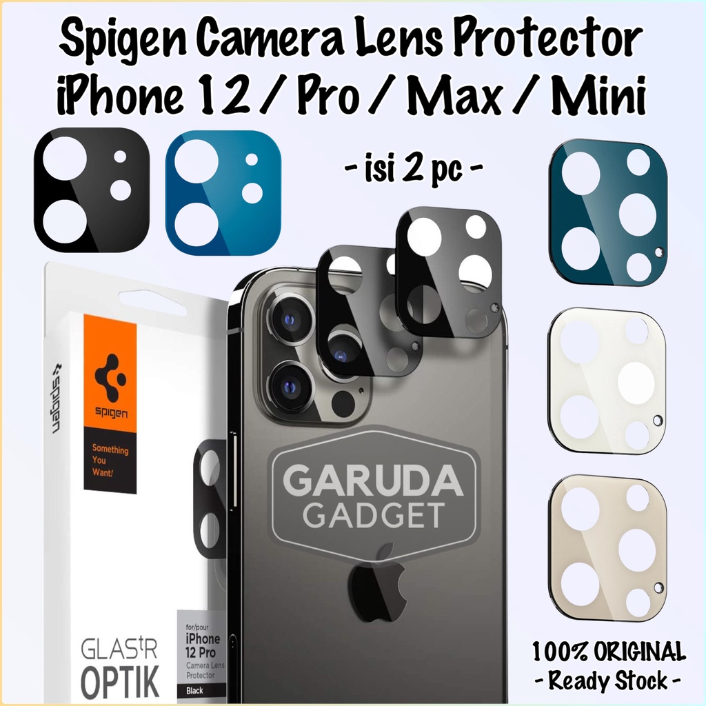 camera lens iphone 12 pro max 12 mini spigen optik tempered glass protector kamera anti gores origin