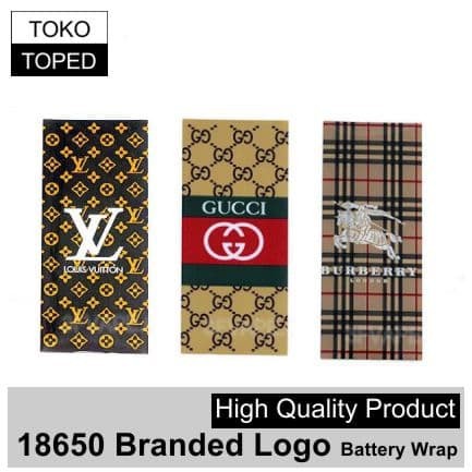 AN 18650 Branded Logo Battery Wrap | luxury pattern batere baterai wraps