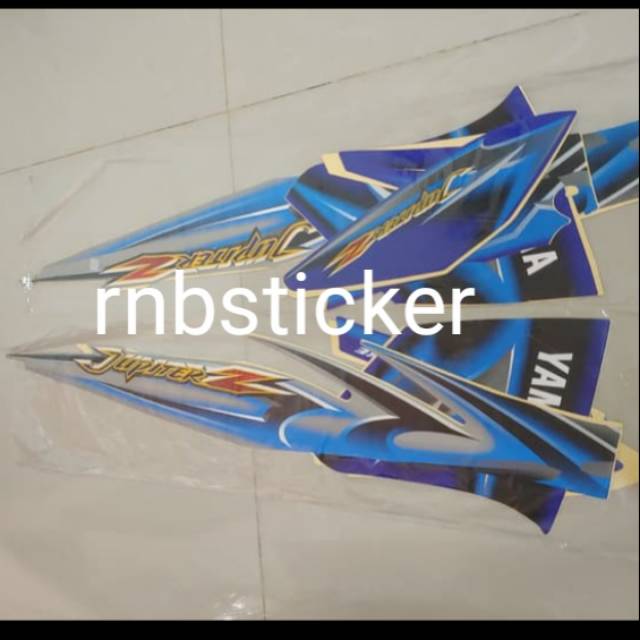 Stiker striping stripping motor yamaha jupiter z 2005 lis biru