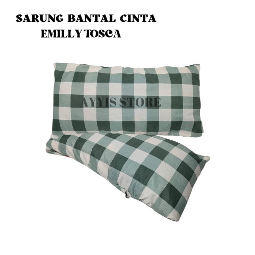 Sarung Bantal Cinta Resleting Bahan Katun Halus