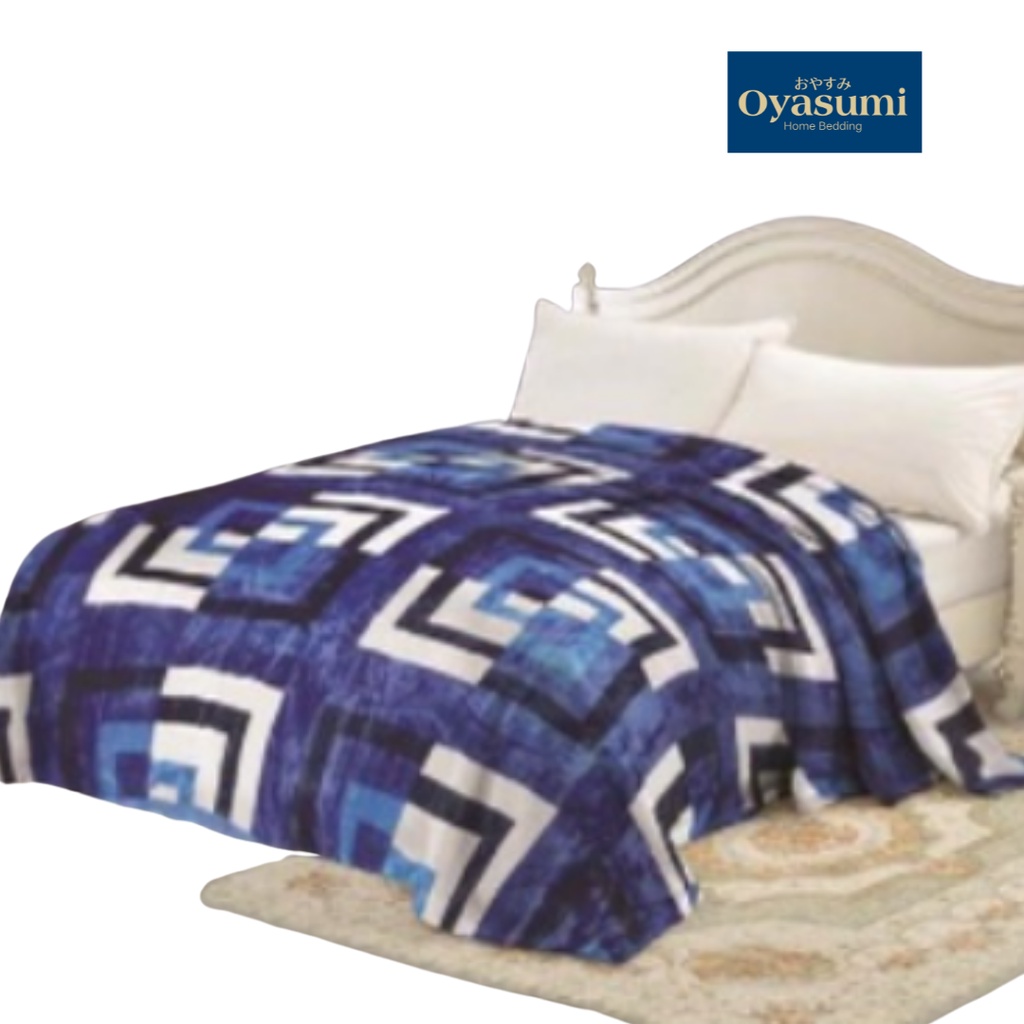 Oyasumi Selimut Bulu Motif Bunga Jumbo ELMORE 180x200 Selimut Dewasa Tebal Halus