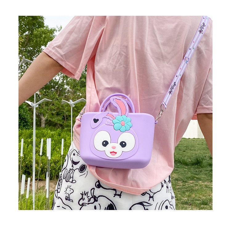 Tas selempang silikon jelly bag besar hello kitty DM04 melody pompurin cinamoroll mickey minnie