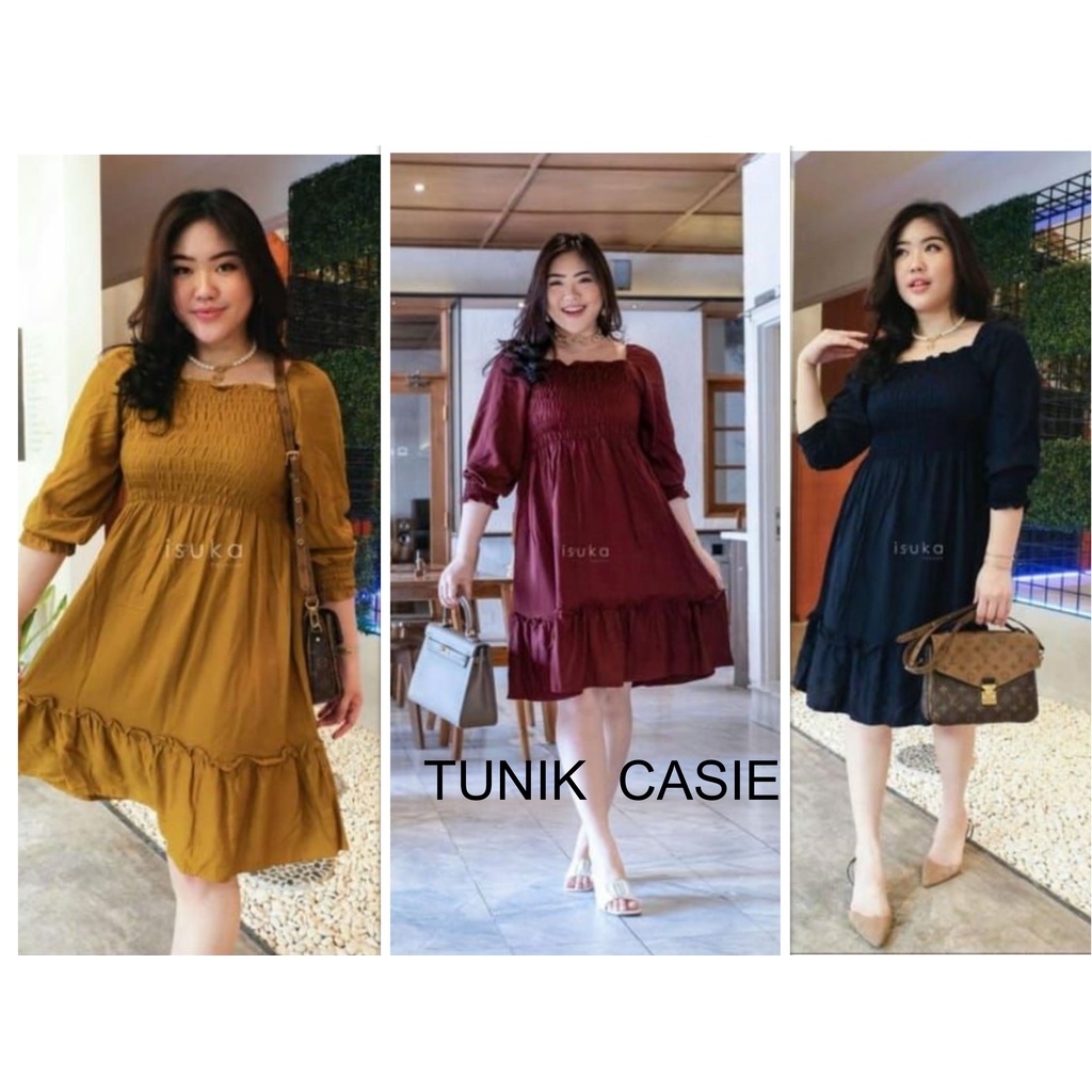 NEDA TUNIK  - TUNIK RAYON VASCOSE POLOS (BISA COD) / TUNIK PUNZIE CASIE KAMILLA