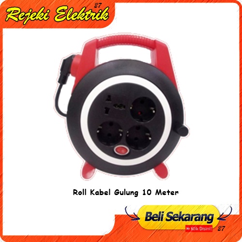 Roll Kabel 10 Meter Full - MITSUI MSC 154 ATRIA  Roll Kabel Gulung 4 Lubang Saklar Box Arde