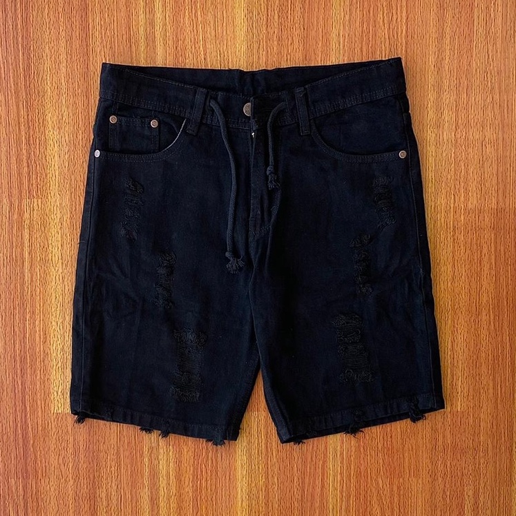 BISA COD | Celana Jeans Pendek Sobek-sobek Celana Pendek Ripped Jeans