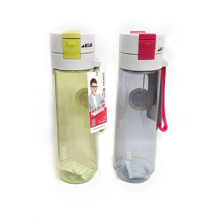 BOTOL MINUM SPORTY 800 ML BAGUS BENING TRANSPARANT DRINK BOTTLE BPA FREE IMPORT XL-1716