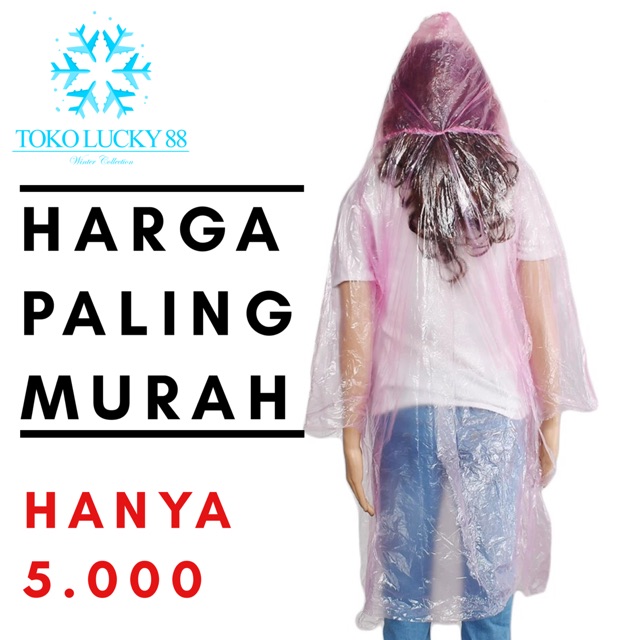 Jas Hujan Plastik Murah Rain Coat Plastic