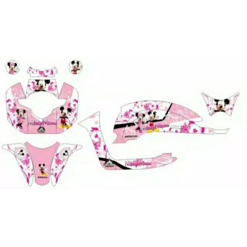 Decal Sticker Scoopy 2017 - 2020 full body - Decal Scoopy Mickey mouse full body