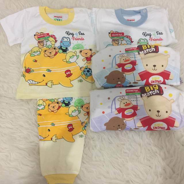 Grosir Baju bayi mami foi | setelan baju bayi size M |  baju bayi grosir