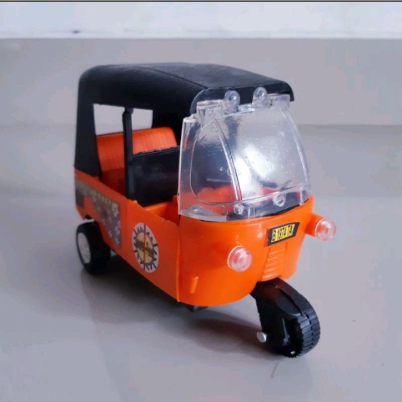 mainan kendaraan bajaj anak- mainan angkutan rakyat bajaj