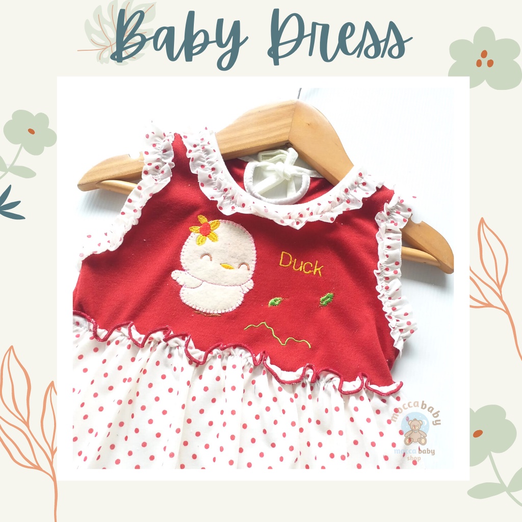 MBSS - QIU2 SPRINGS DUCK Baju Rok Bayi Perempuan cewek Atasan Kaos baju dress Pakaian Bayi lucu