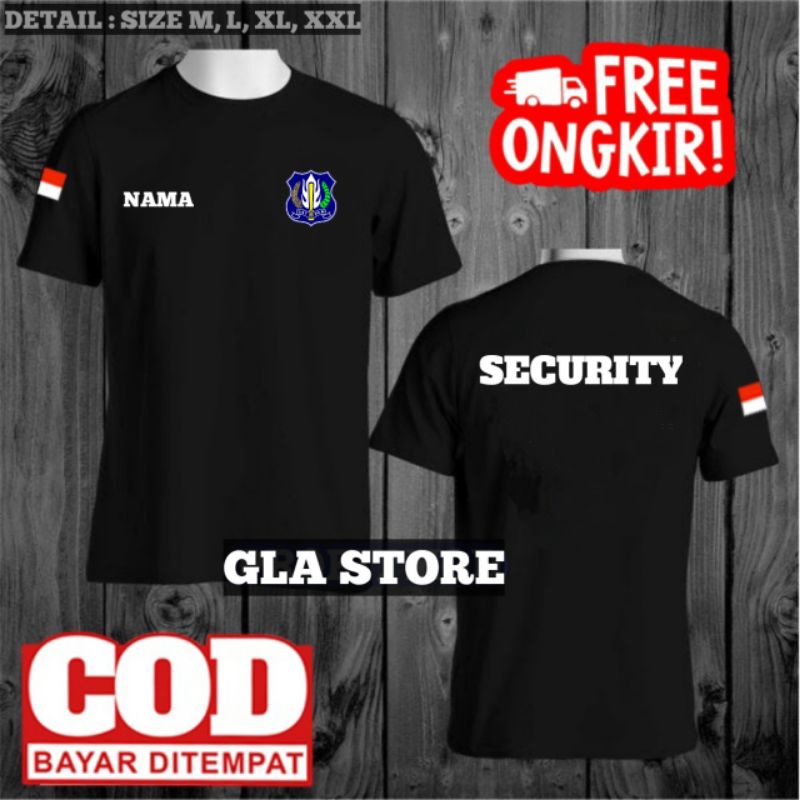 t-SHIRT/KAOS SECURITY TANGAN PANJANG