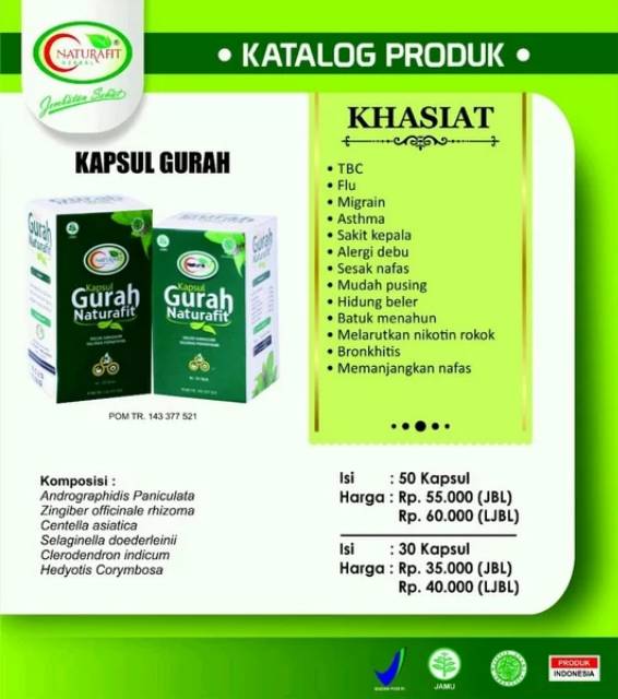 Kapsul Gurah Naturafit Original Shopee Indonesia