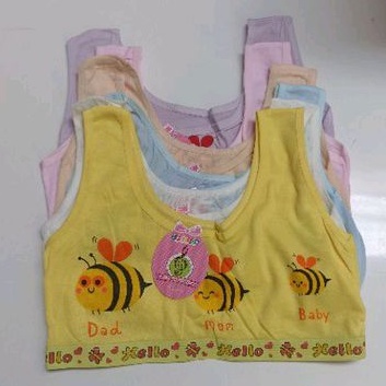 Miniset katun anak perempuan domisol miniset anak sd smp tanpa busa katun halus lembut bra anak