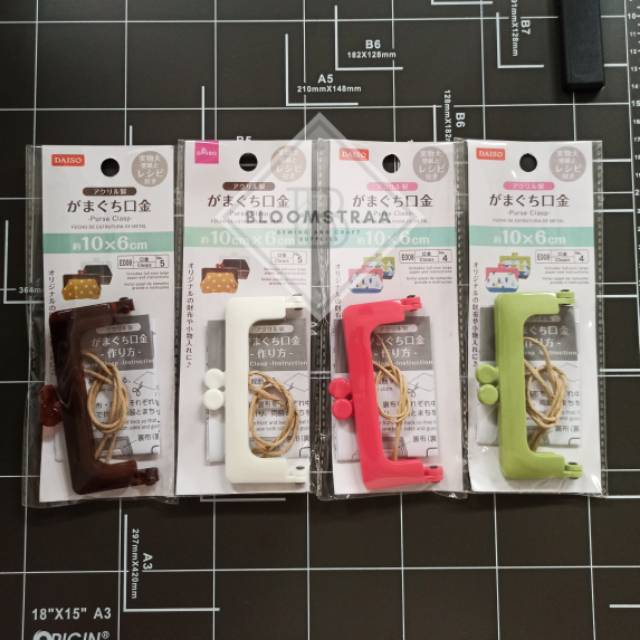 Behel dompet plastik 10x6 cm Purse Clasp Plastic Frame Pouch Behel