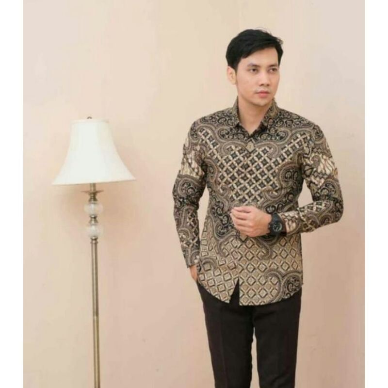 KEMEJA BATIK BAJU BATIK SLIMFIT LENGAN PANJANG PREMIUM LAPIS FURING