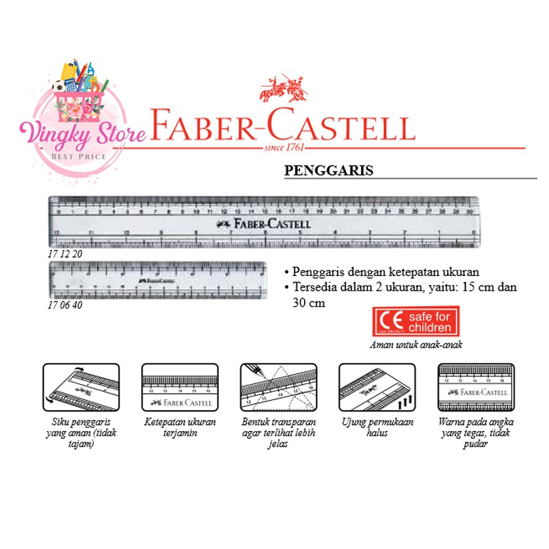 

Penggaris Faber Castell Bening original