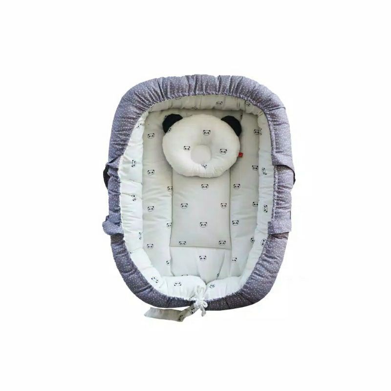 Omiland Kasur Bayi Serut Kotak + Kelambu Panda Series OYK 1141 & OYK1142-4