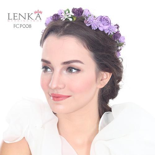 [PALING MURAH] PURPLE FLOWER CROWN AKSESORIS RAMBUT BRIDESMAID PESTA FCP008