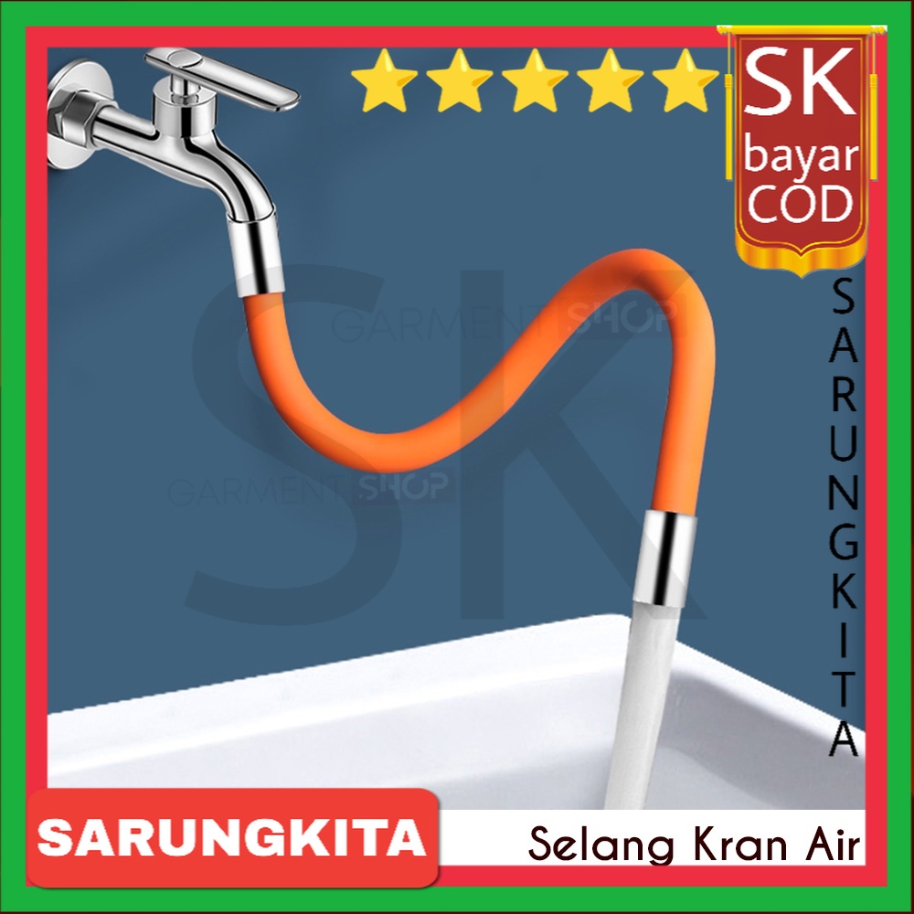 Sambungan Kran Air Fleksible Selang Flexible 360 Derajat Extention Cuci Muka Kaki Wastafel Ember