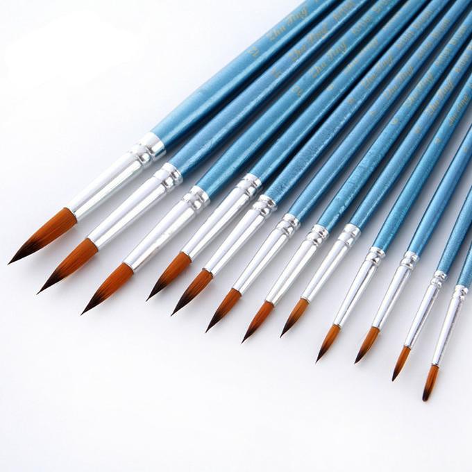 

Kuas Lukis Cat Air Minyak Akrilik Set 12 Pcs Oil Paint Brush