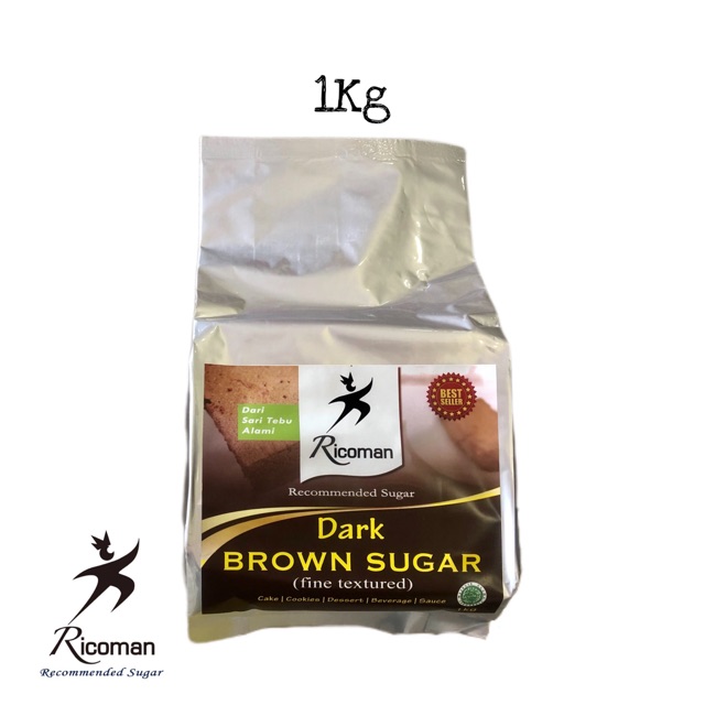 

Ricoman Dark Brown Sugar Gula Tebu 1kg