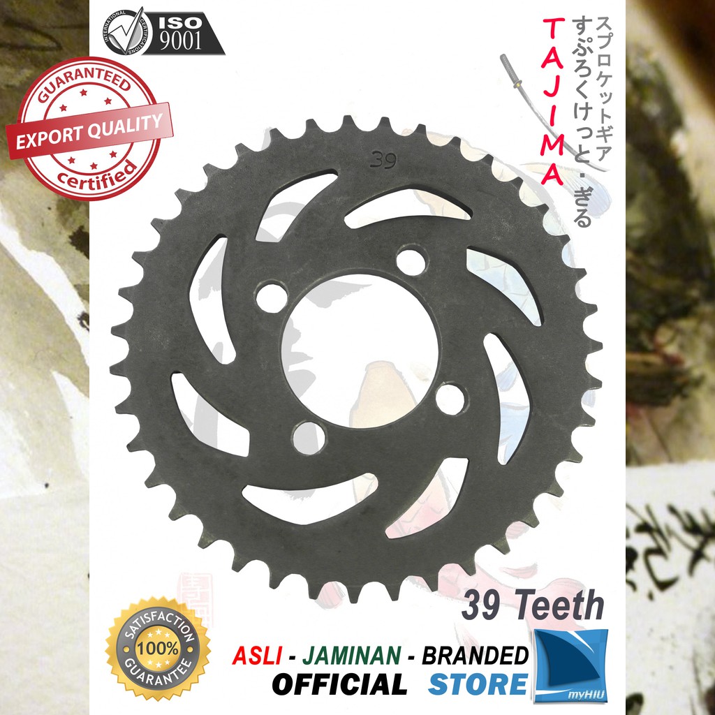 Gigi Tarik 36T ~ 42T KAWASAKI Edge Gir Belakang - Rear Sprocket Gear TAJIMA