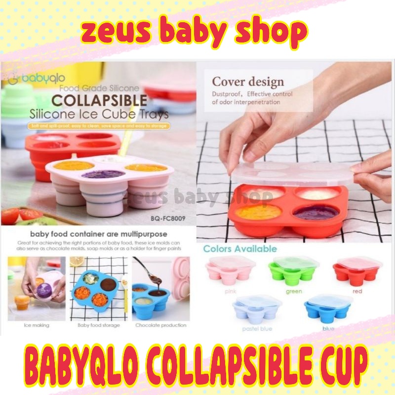 Tempat makan/Gelas Lipat Babyqlo Collapsible Ice Cube Tray ( FC8009 )