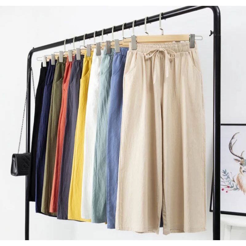 HOT ITEM!! Widie Linen Pants - CELANA KULOT WANITA TERLARIS MUSLIMAH KEKINIAN