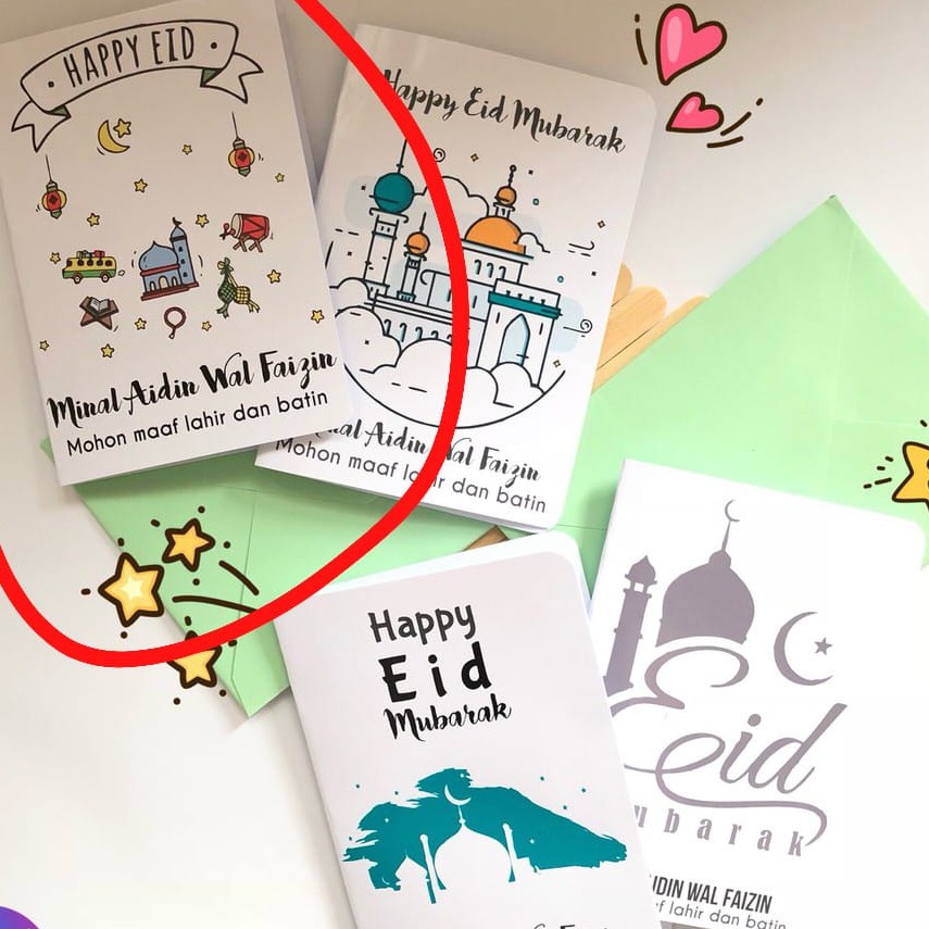 cetak hantag label merk kartu nama ucapan idulfitri lebaran