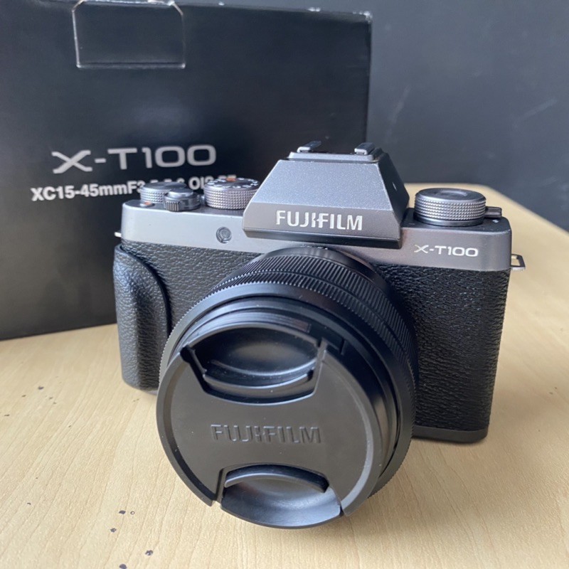 KAMERA FUJIFILM XT-100 LENSA 15-45MM / 16-50MM - FUJIFILM XT-100 MULUS - KAMERA MIRORLES FUJIFILM XT