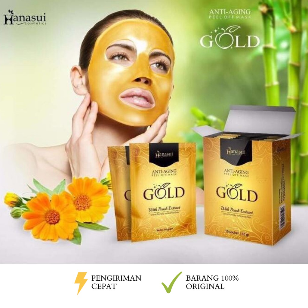 HANASUI - Peel Off Mask Naturgo Gold - Box (10 Sachet)