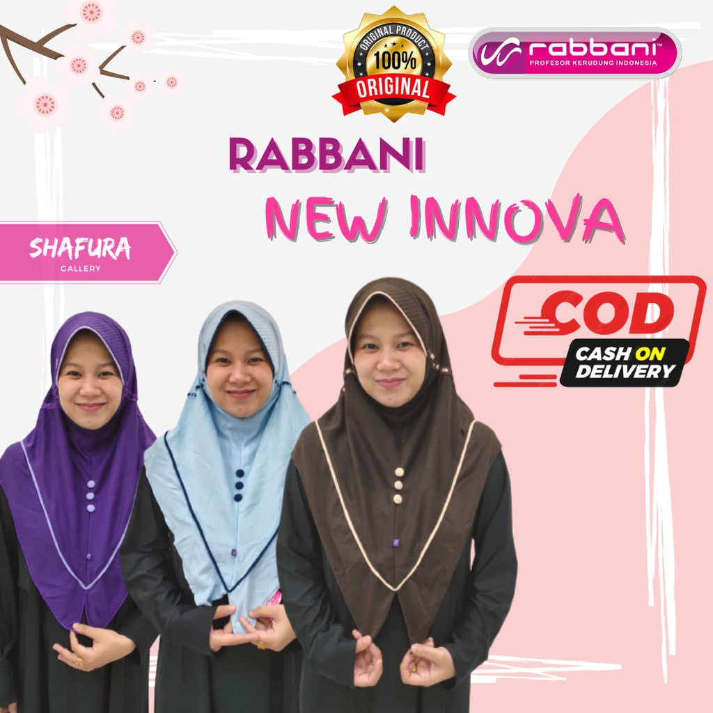 Kerudung Hijab Jilbab Krudung RABBANI Great New Innova Dewasa Anak Sekolah Original Asli