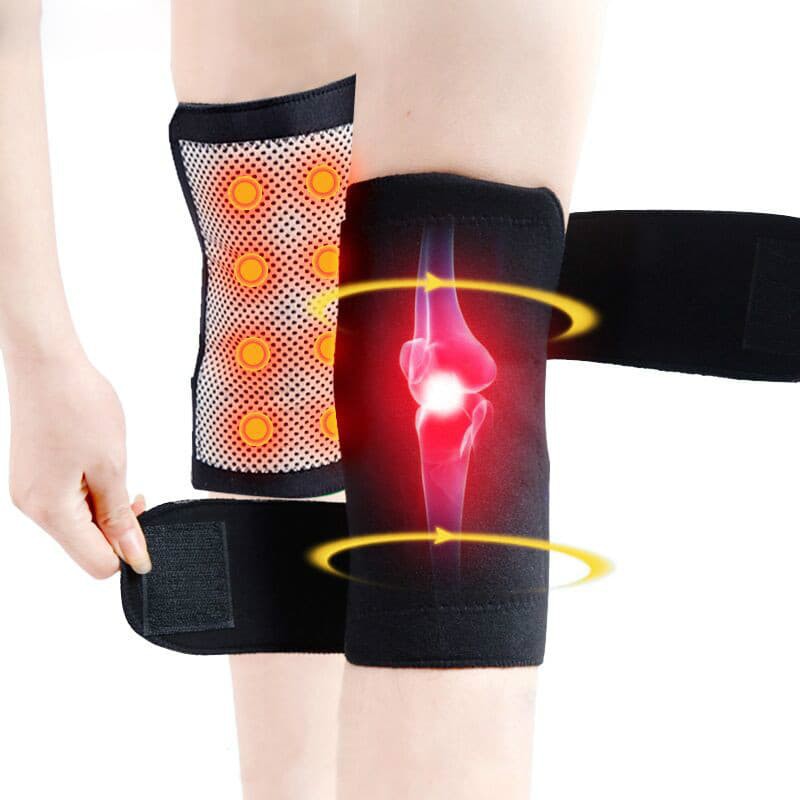 Kneepad Power Brace Pelindung Penyangga Lutut Kaki Magnetik Gym Fitnes
