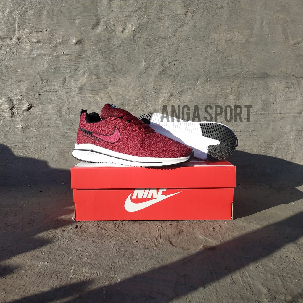 SEPATU SPORT PRIA NIKE PEGASUS RUNNING MAROON SEPATU OLAHRAGA LARI COWOK CEWEK FITNES TERKEREN