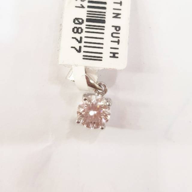 Liontin permata Putih Emas asli