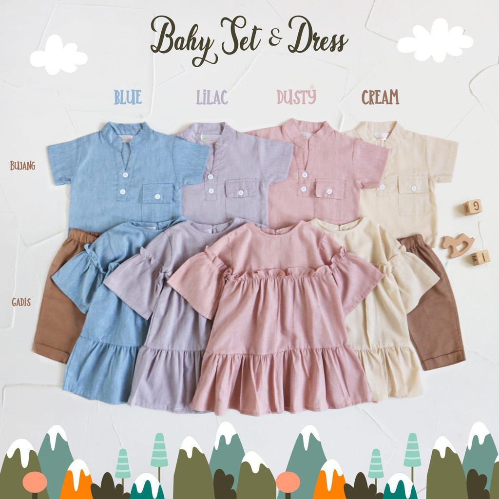 Afsheenastore Dress Anak Bahy Tunik Ruffle Anak Ready Size L