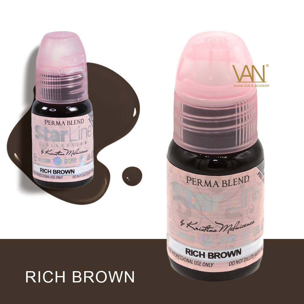 TINTA SULAM ALIS PERMABLEND STARLINE RICH BROWN 15 ML/ EXP 2025